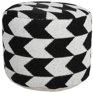 Quincy 34069BLK Black Pouf