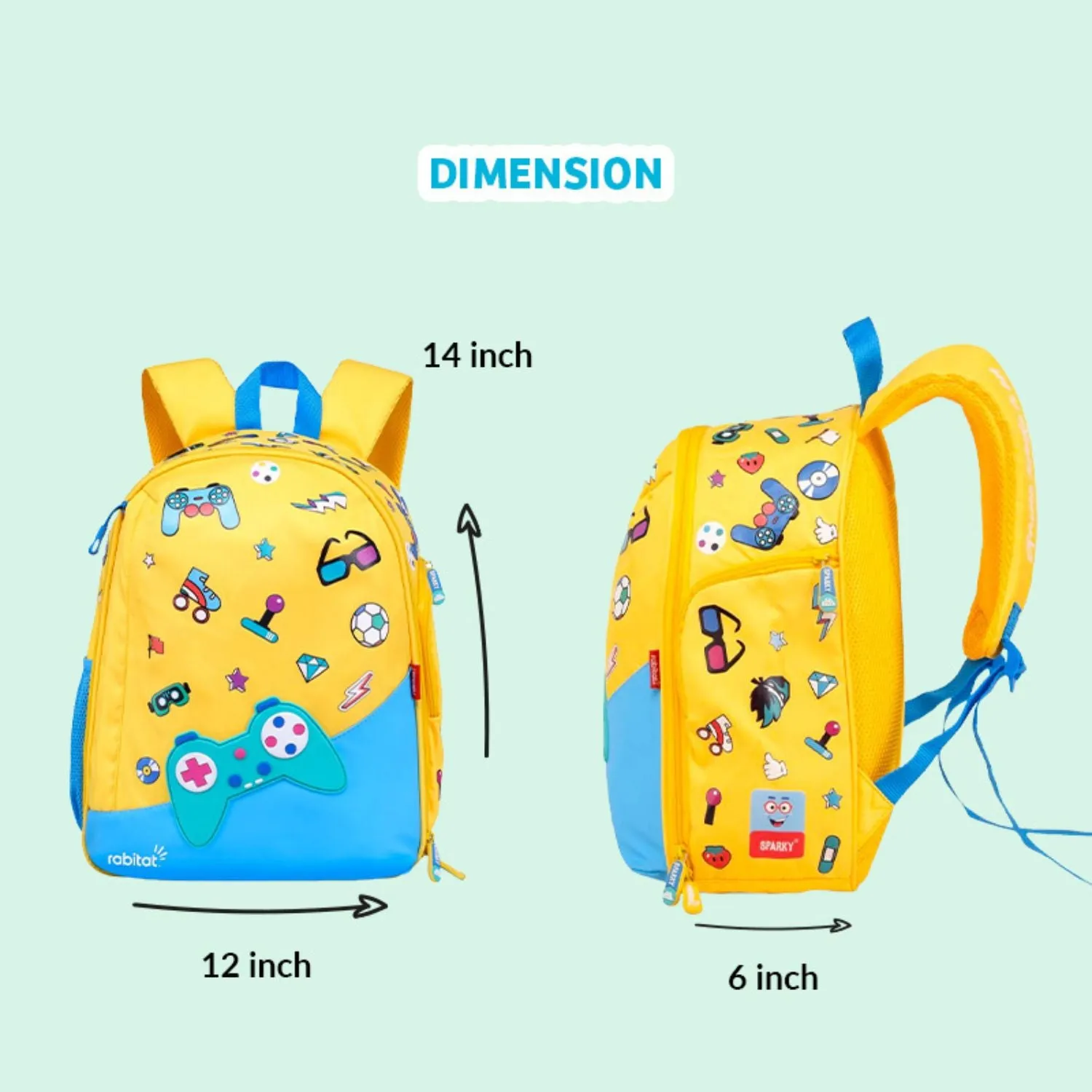 Rabitat Smash School Bag 14.5" - Sparky