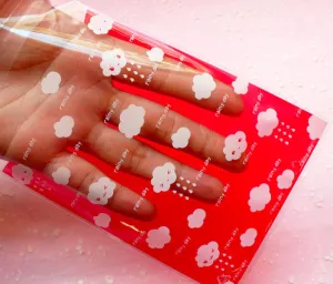 Rainy Day Gift Bags (20 pcs / Red) Kawaii Self Adhesive Resealable Bags Handmade Gift Packaging Cookie Bags (10cm x 13.4cm) GB056