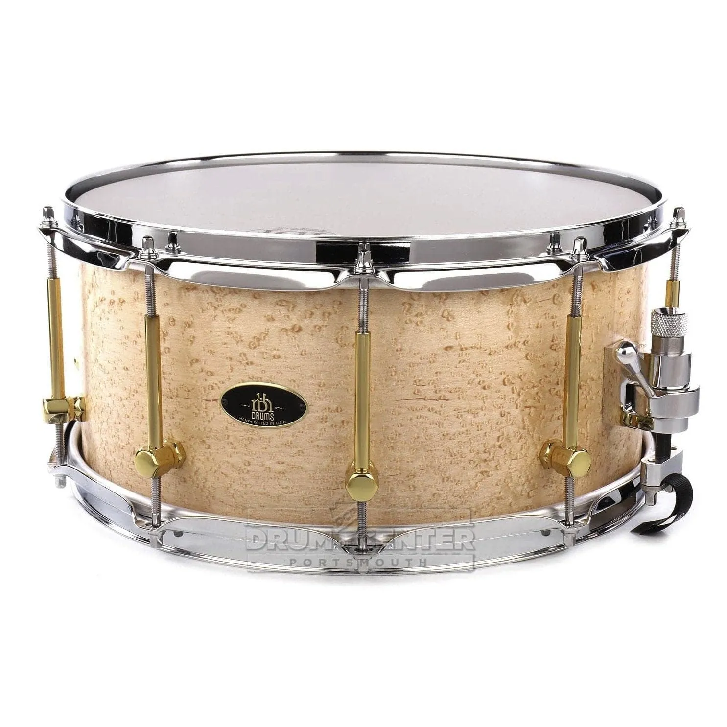 RBH Prestige Solid Birdseye Maple Snare Drum 14x6.5 w/Brass Lugs   FREE Case