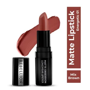 Rebellion Matte Obsession Long Wear Bullet Lipstick - Buy 1 Get 1 Combo