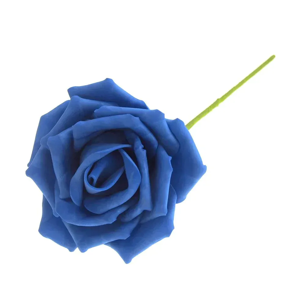 Rose Foam Flower with Stem, 6-Inch