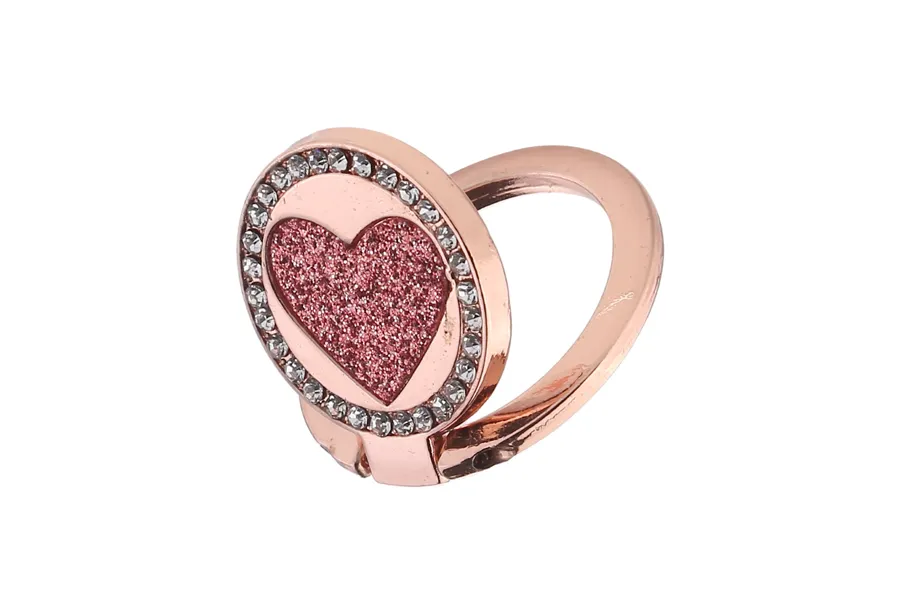 Rose Gold Circle Heart Ring Holder