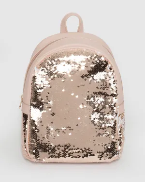 Rose Gold Sequin Kids Backpack