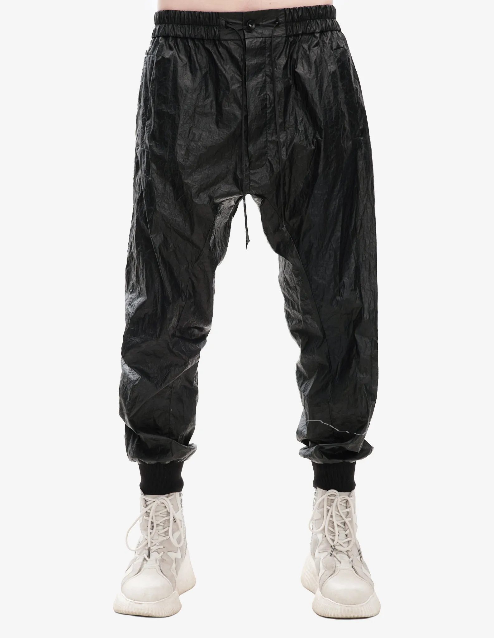 Rubber-Coated Nylon Joggers