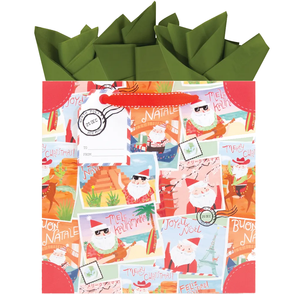 Santa's Vacation - Medium Gift Bag