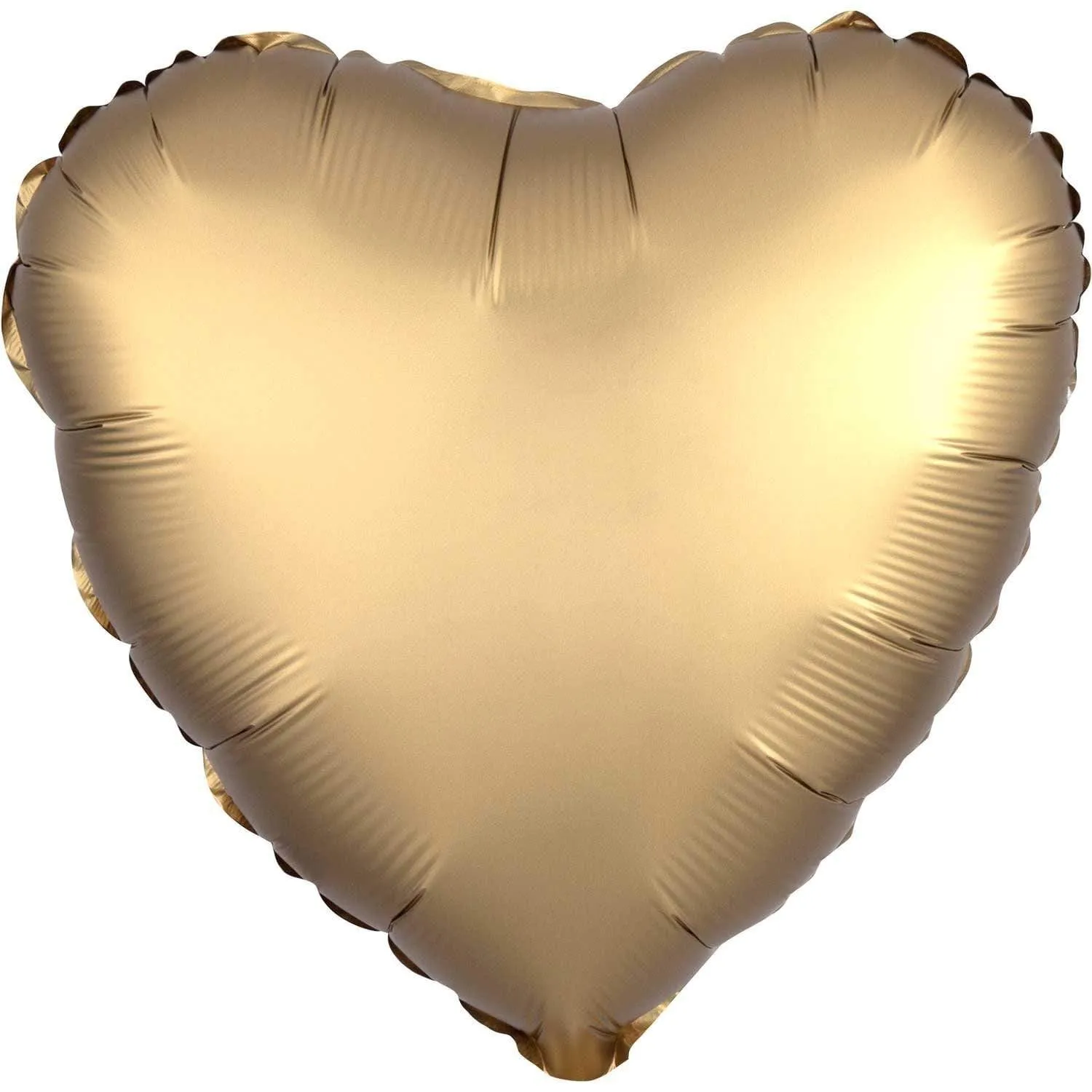 Satin Heart Balloon - Gold