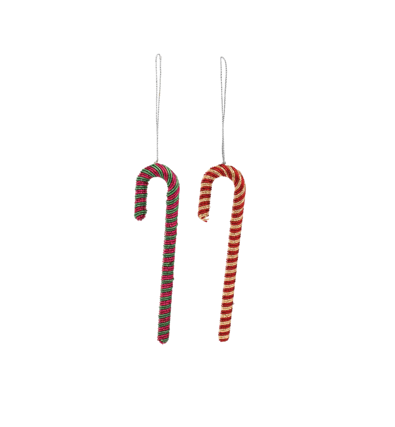 Set of 2 Candy Stick Ornaments