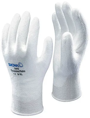 SHOWA Best Glove Size 9 SHOWA  540 13 Gauge Cut Resistant White Polyurethane Palm Coated Work Gloves With White High Performance Polyethylene Engineered (HPPE) Polyethylene Liner And Elastic Knit Wrist