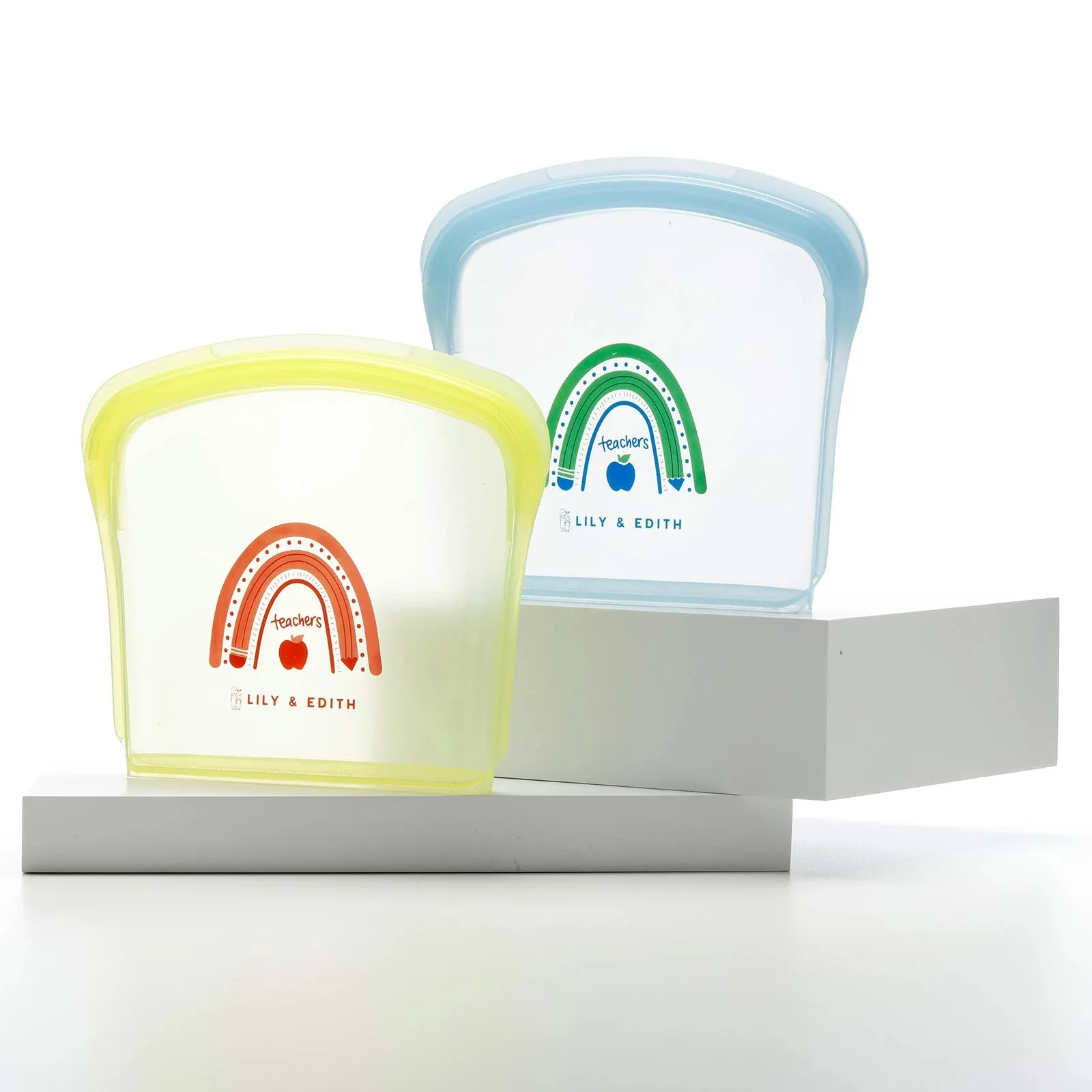 Silicone Reusable Sandwich Bag 2-Pack | Teacher