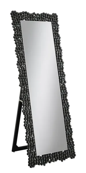 Silver and Smoke Grey Standing Cheval Mirror