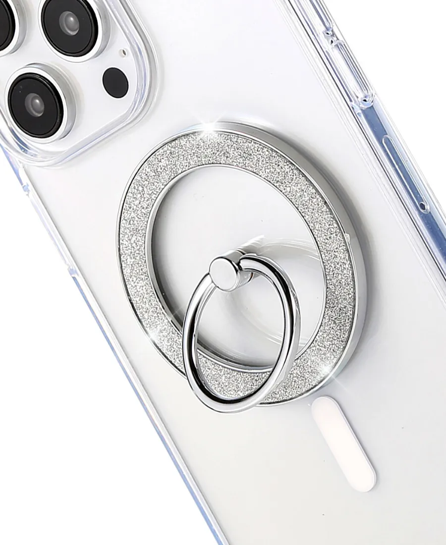 Silver Glam Sparkle MagSafe Ring Holder