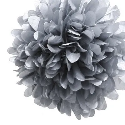 Silver Tissue Pom Pom (2 sizes)