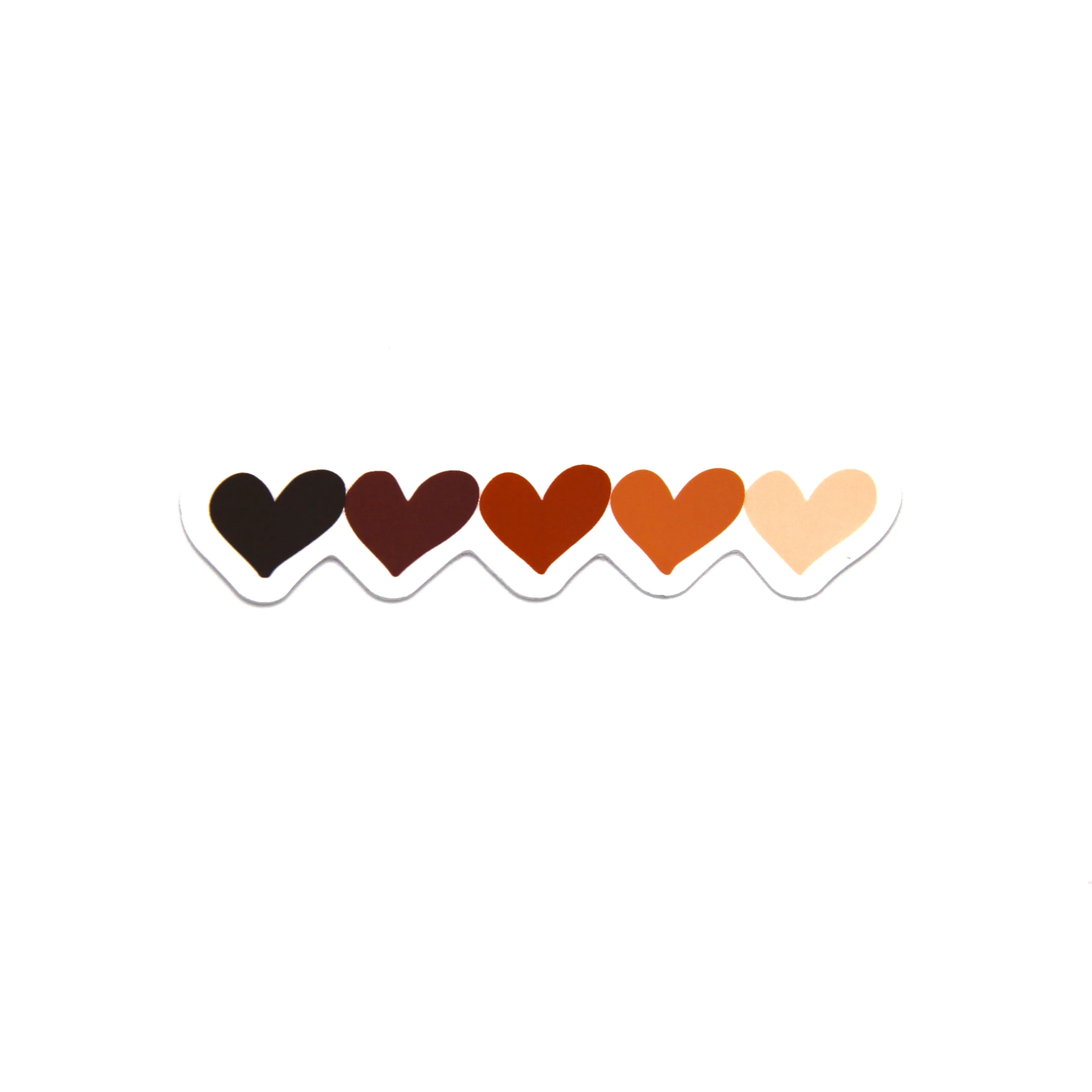 Skin Tone Hearts Sticker