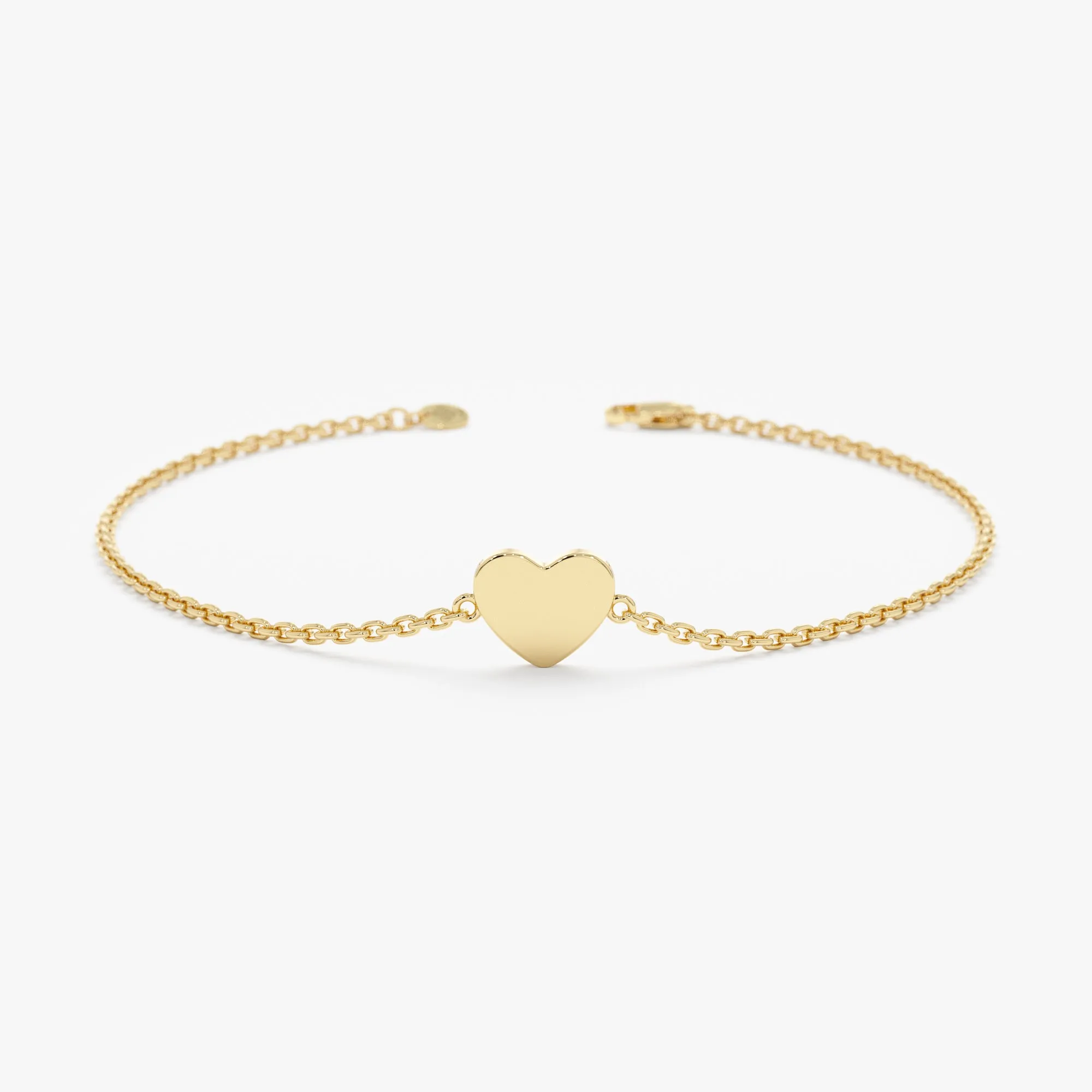 Solid Gold Heart Bracelet, Sienna