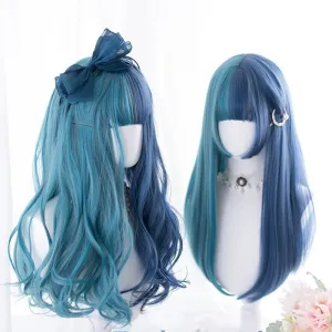 Split Enchanted Blue Wig