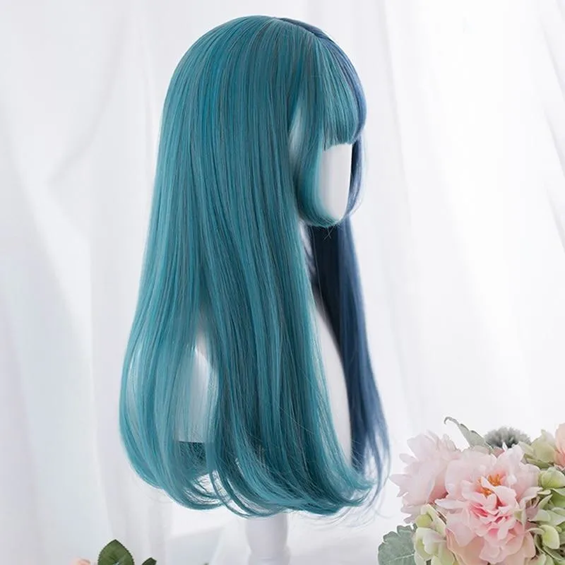 Split Enchanted Blue Wig