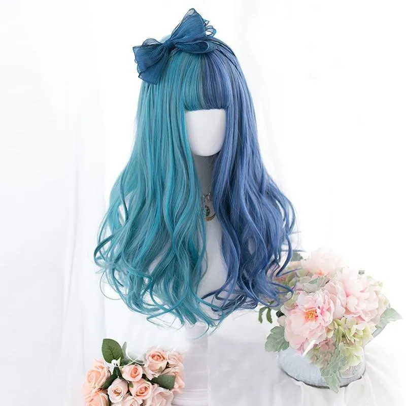 Split Enchanted Blue Wig