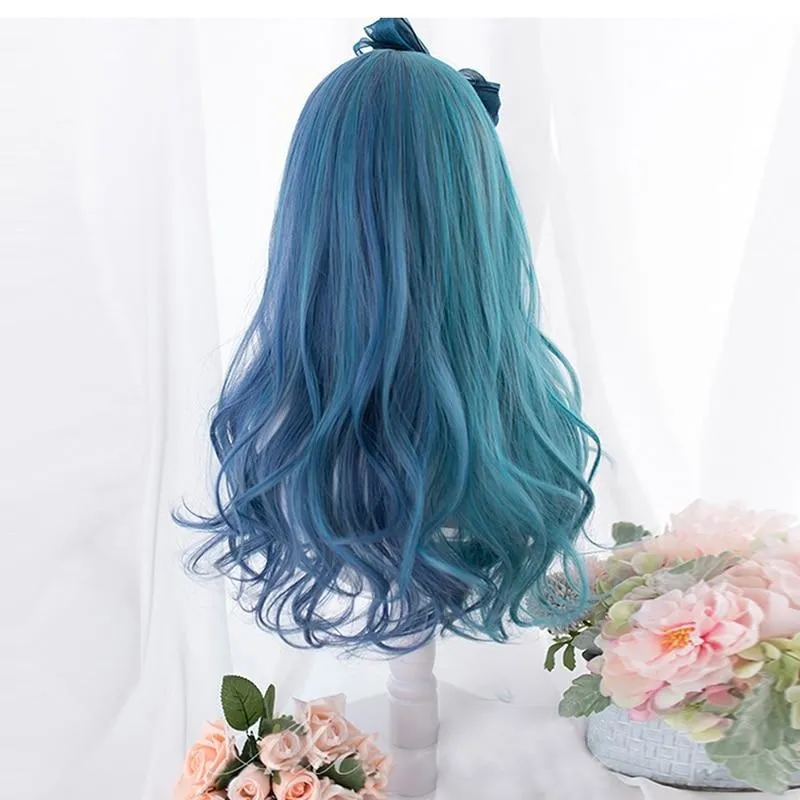 Split Enchanted Blue Wig