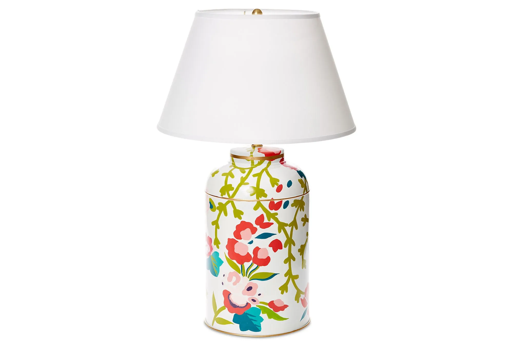 Summer Chintz Tea Caddy Lamp