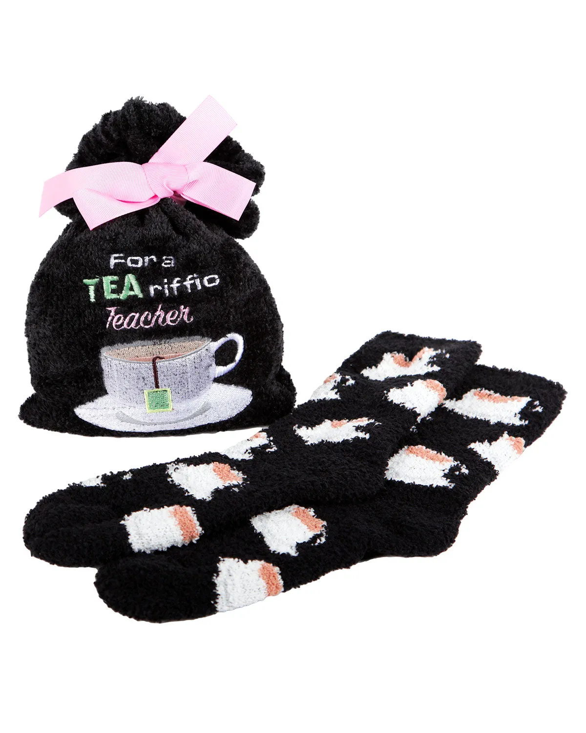 TEA-rrific Teacher Cozy Teacup Socks & Gift Bag Set