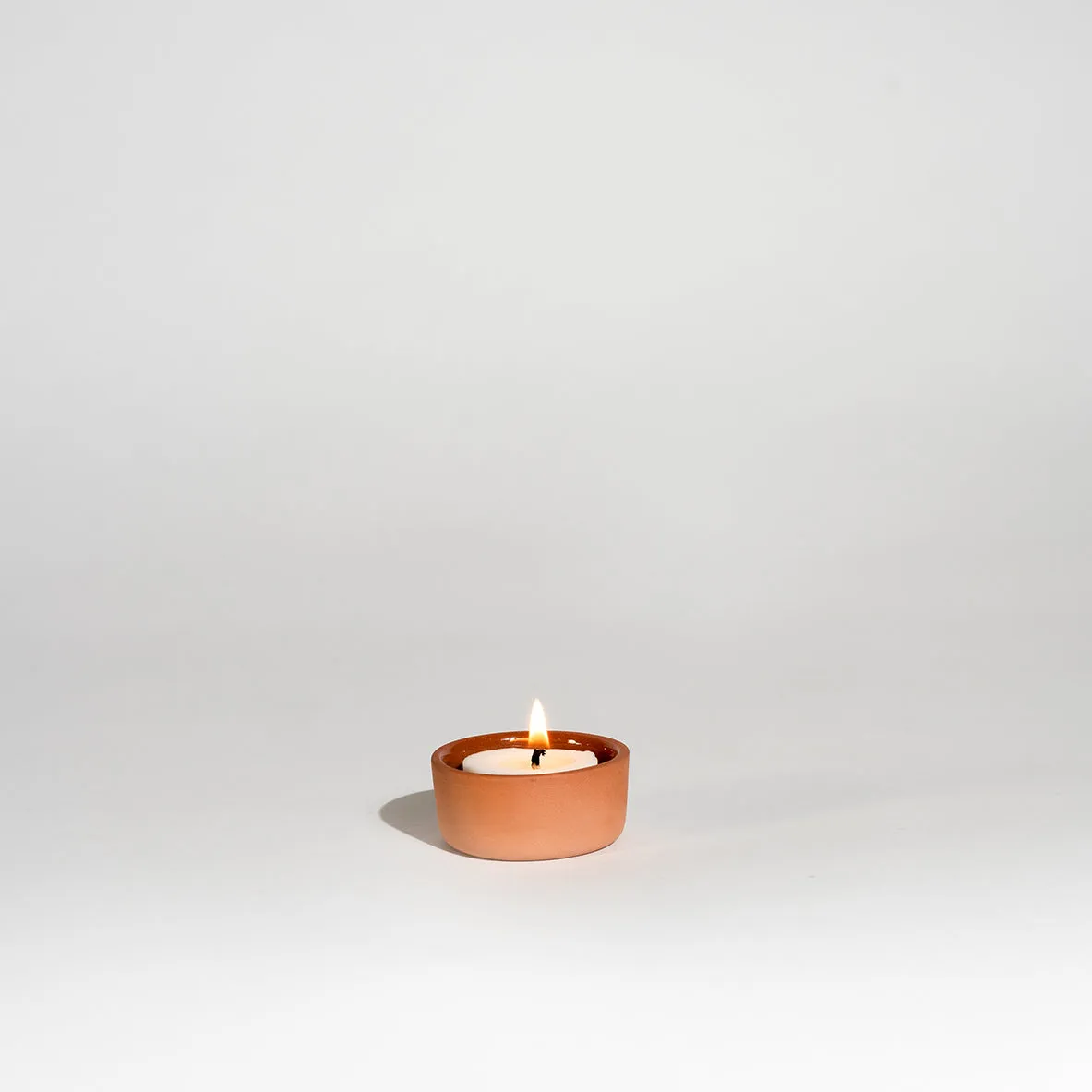 Terracotta Tealight Holder   Rapeseed Unscented Tealight