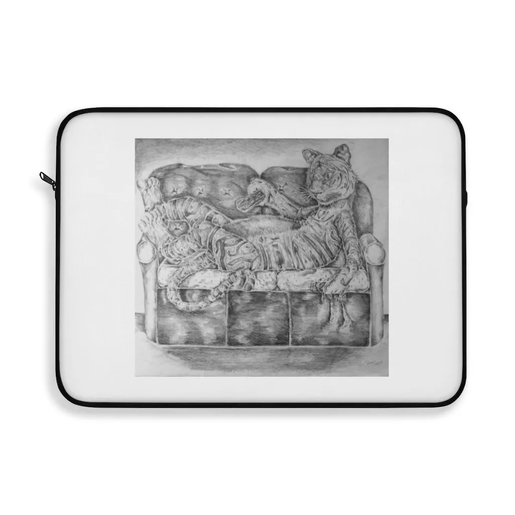 Tiger on a Couch Laptop Sleeve