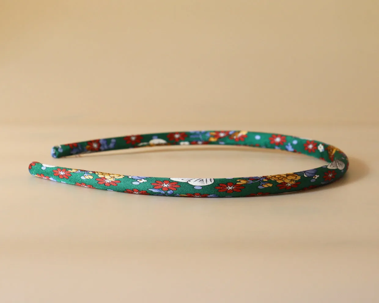 Tight Headband Green Flower No Studs