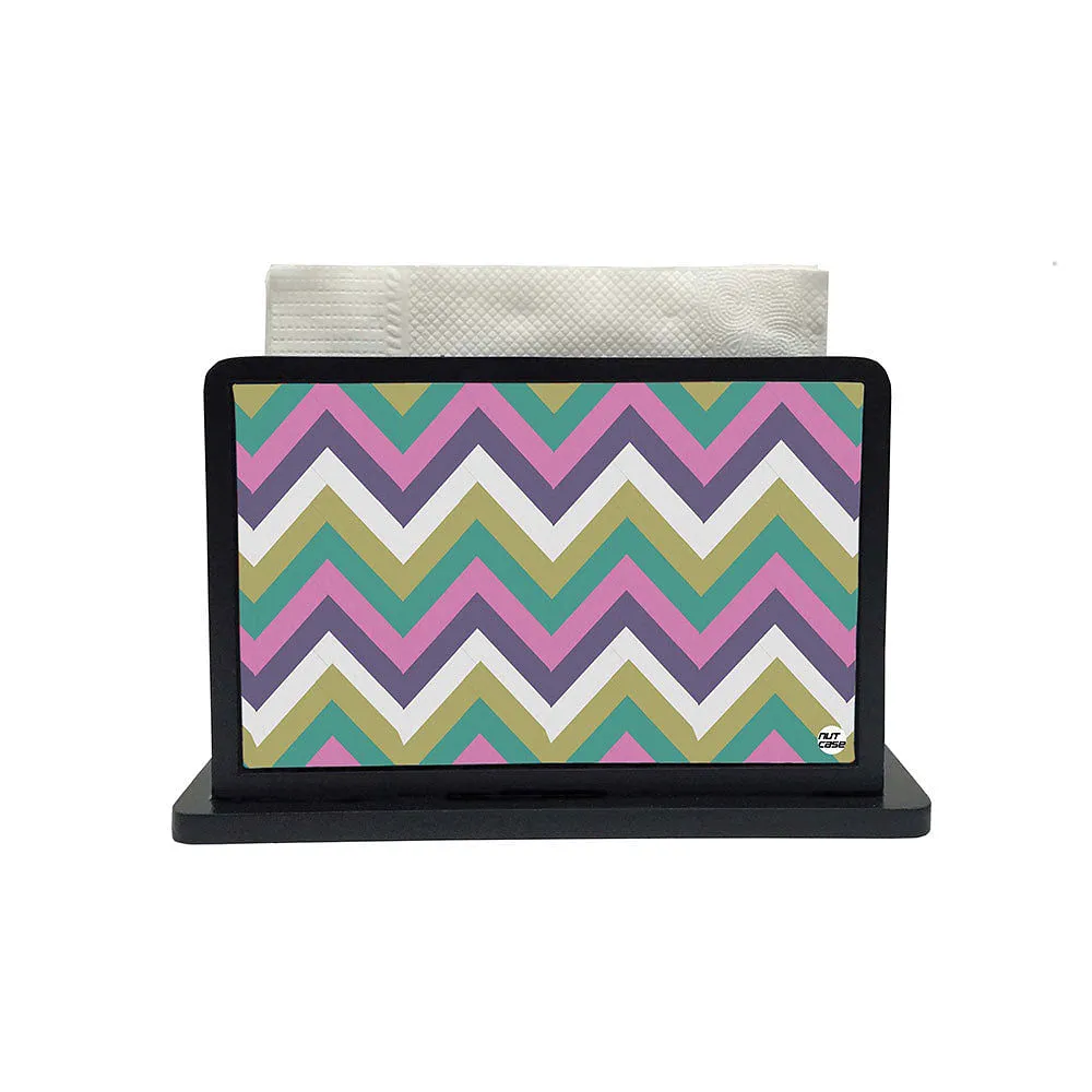 Tissue Holder Paper Napkin Stand -  Chevron