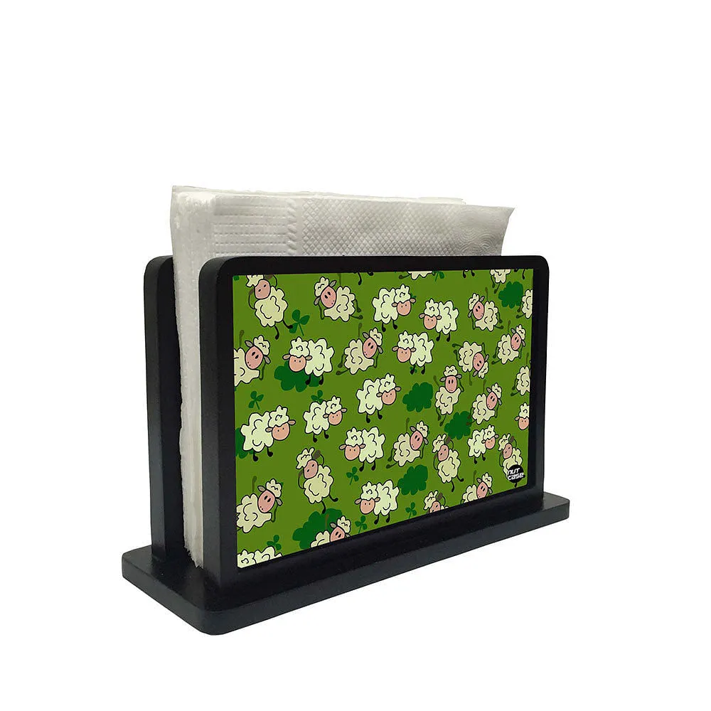 Tissue Holder Paper Napkin Stand - Chirping Sheeps