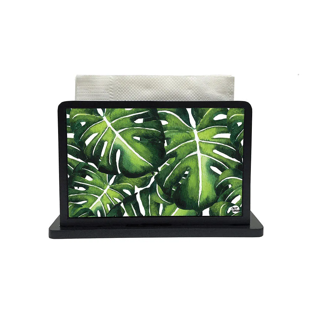 Tissue Holder Paper Napkin Stand - Monstera Plants