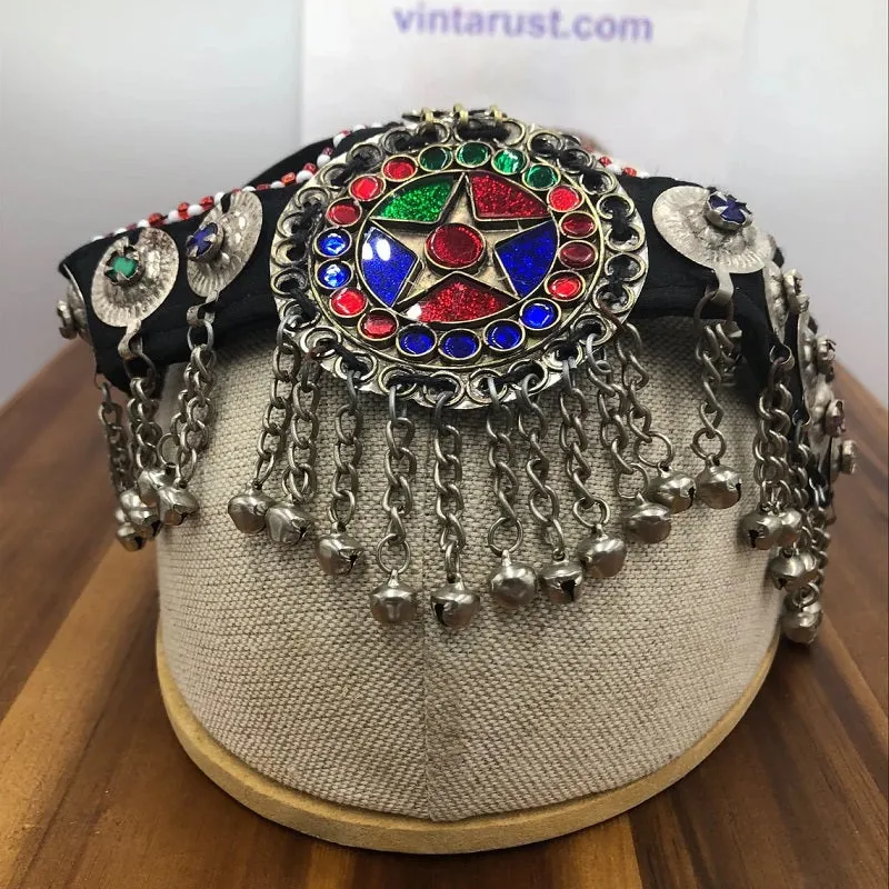 Traditional Matha Patti With Multicolor Glass Stones Head Piece