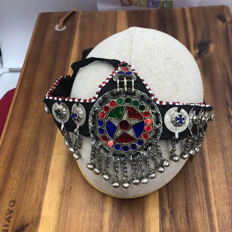 Traditional Matha Patti With Multicolor Glass Stones Head Piece