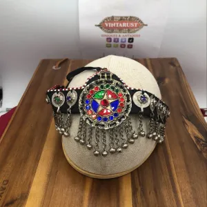 Traditional Matha Patti With Multicolor Glass Stones Head Piece