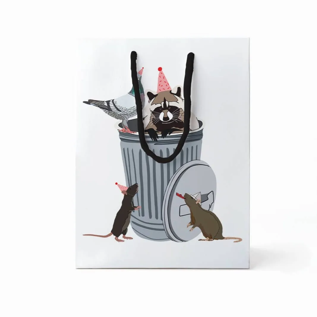 Trash Raccoon, Rat, and Pigeon Gift Bag