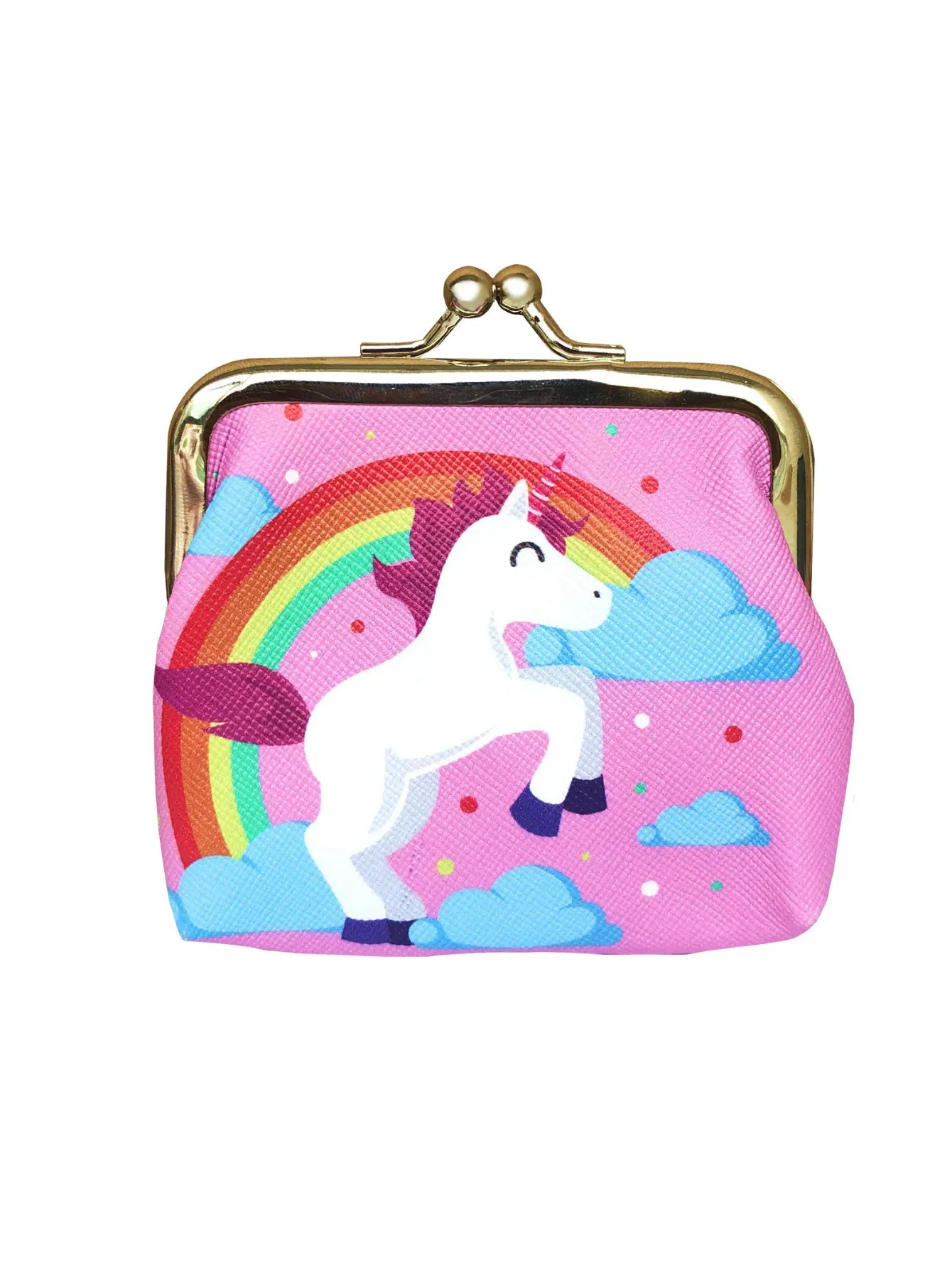 Unicorn Gifts for Girls - Unicorn Drawstring Backpack/Makeup Bag/Bracelet/Necklace/Hair Ties/Keychain/Sticker (Purple Rainbow 2)