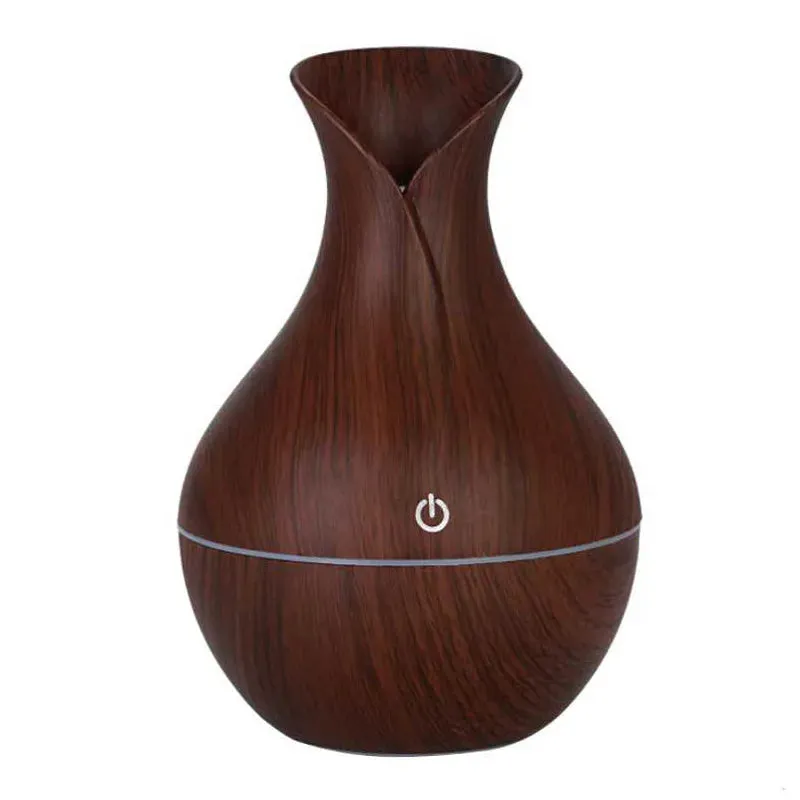 USB Electric Aroma Air Humidifier Wood Ultrasonic Air Humidifier Essential Oil Aromatherapy Cool Mist Maker For Home Office