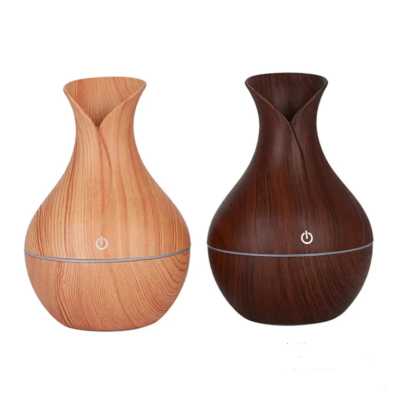 USB Electric Aroma Air Humidifier Wood Ultrasonic Air Humidifier Essential Oil Aromatherapy Cool Mist Maker For Home Office