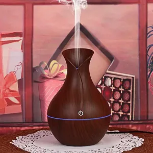 USB Electric Aroma Air Humidifier Wood Ultrasonic Air Humidifier Essential Oil Aromatherapy Cool Mist Maker For Home Office