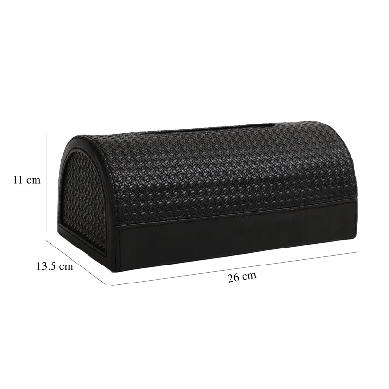 Utra Leather Tissue Holder - Black