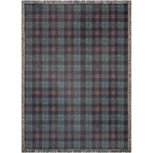 Vampire Art Grunge Premium 100% Cotton Soft Woven Blankets/Throws - Somerled Scottish Tartan