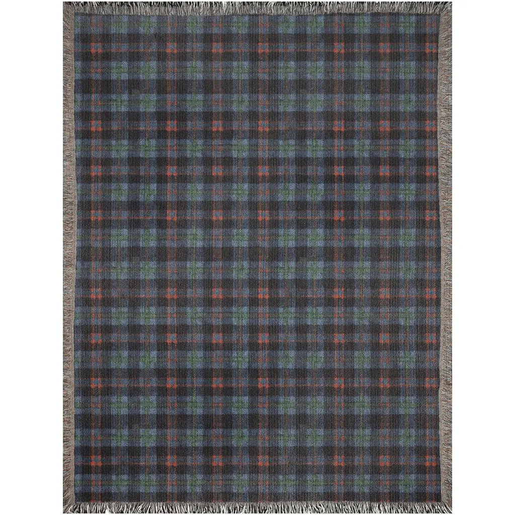 Vampire Art Grunge Premium 100% Cotton Soft Woven Blankets/Throws - Somerled Scottish Tartan