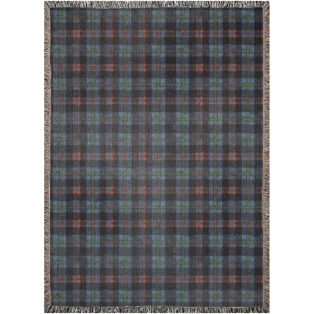 Vampire Art Grunge Premium 100% Cotton Soft Woven Blankets/Throws - Somerled Scottish Tartan