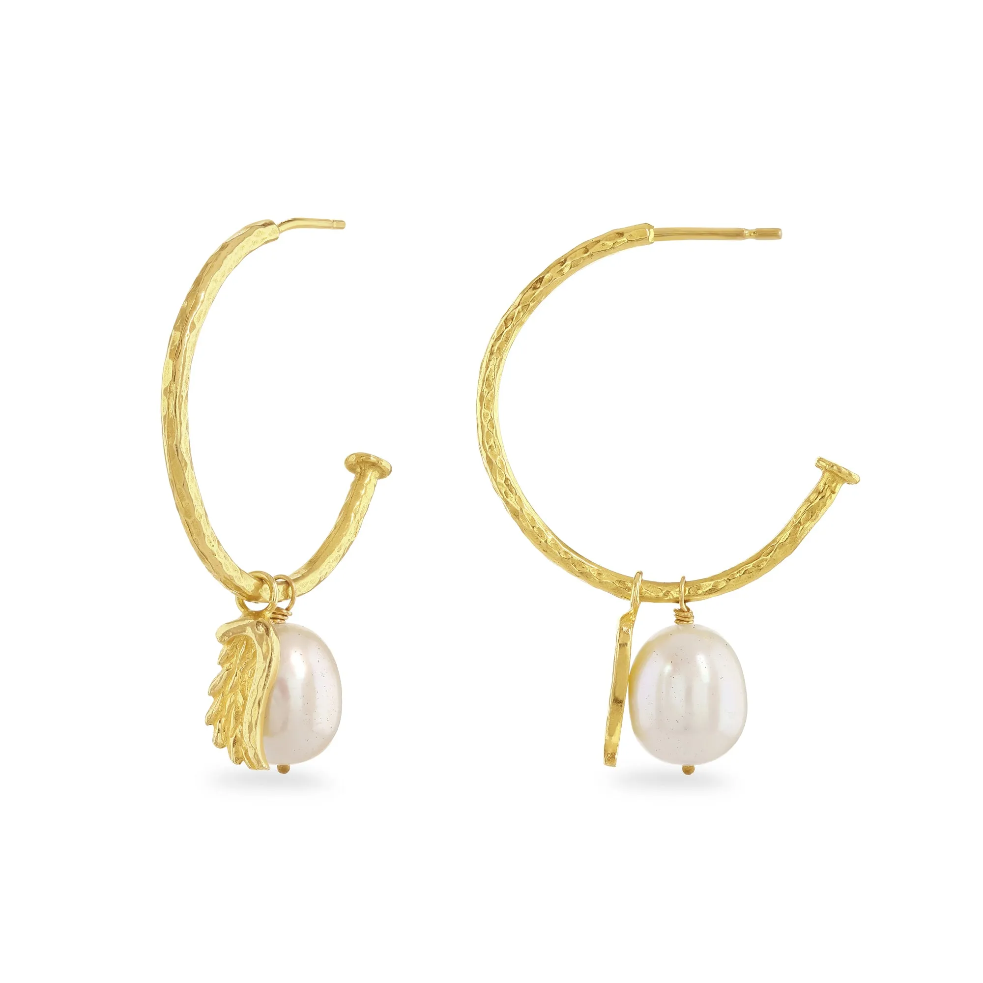 Venetian Pearl Hoop Earrings