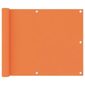 vidaXL Balcony Screen Orange 75x500 cm Oxford Fabric