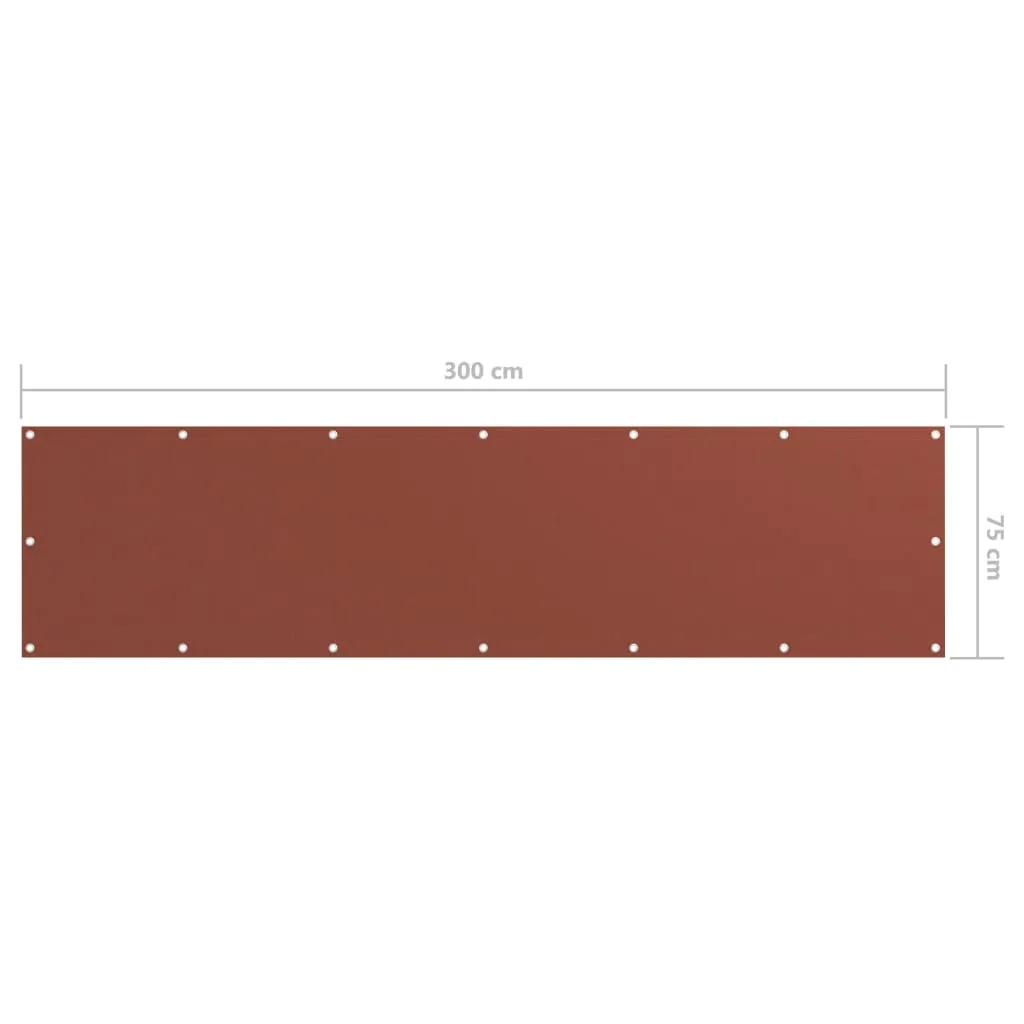 vidaXL Balcony Screen Terracotta 75x300 cm Oxford Fabric