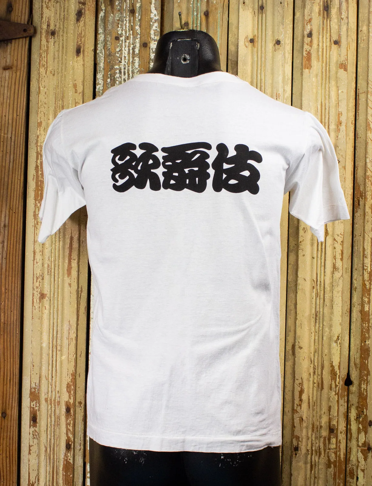 Vintage Japanese Kabuki Graphic T Shirt 80s White Small