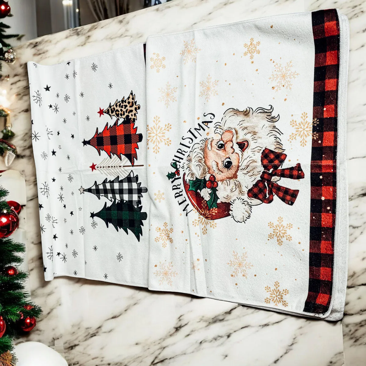 Vintage Santa Hand Towel