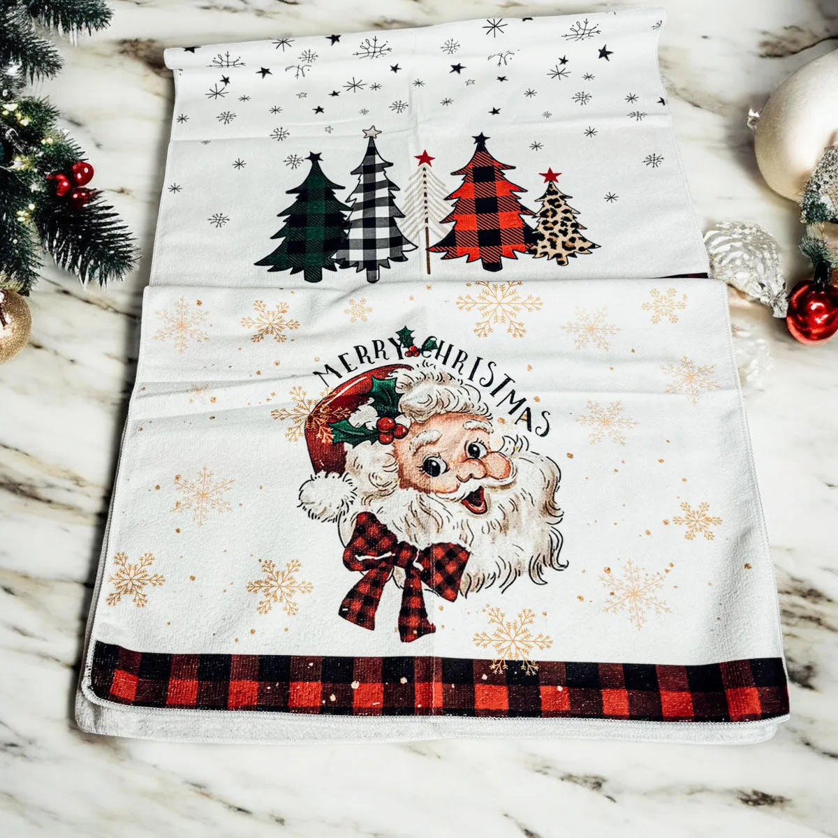 Vintage Santa Hand Towel