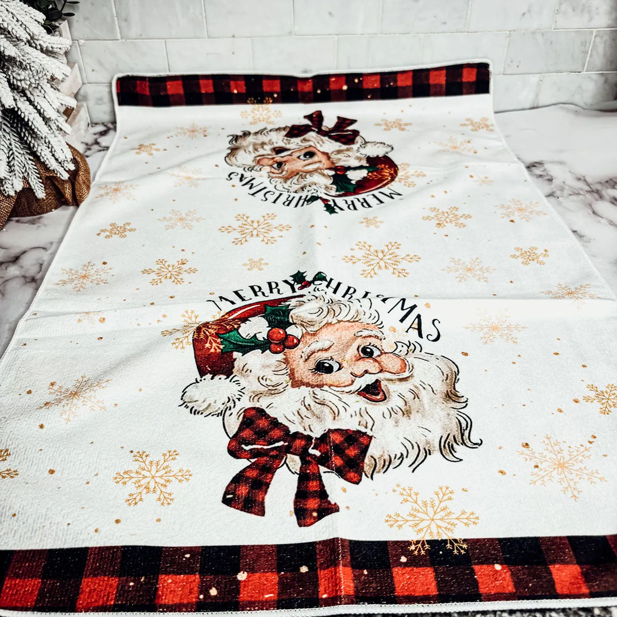 Vintage Santa Hand Towel